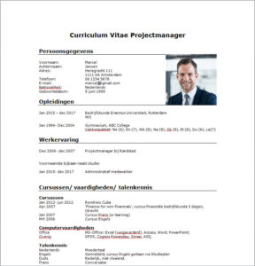 CV projectmanager - Download Gratis PerfectCV.nl